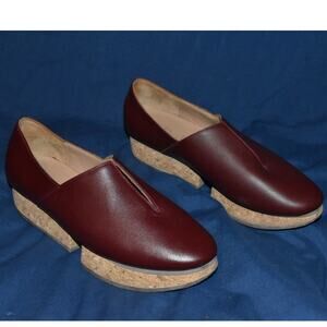 Beklina Women's 6 Tetouan Loafer Burgundy Slip On Cork Casual Shoes